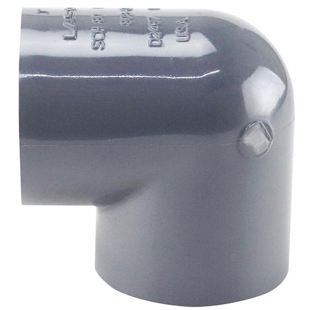 Thrifco Plumbing 8214210 Pipe Elbow, 1 In, Threaded, 90 Deg Angle, PVC, SCH 80 Schedule